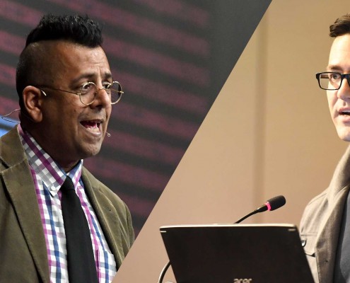 Simon Singh, physicist (left) - Josh Klein, technologist (right)